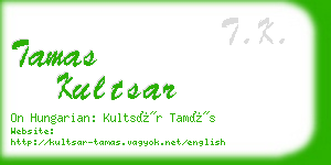 tamas kultsar business card